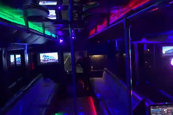 luxurious party buses
